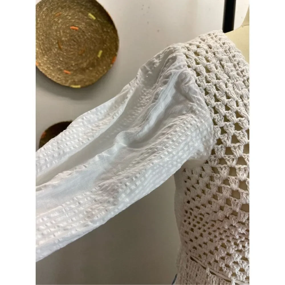 Free People - Megan Crochet Top Ivory